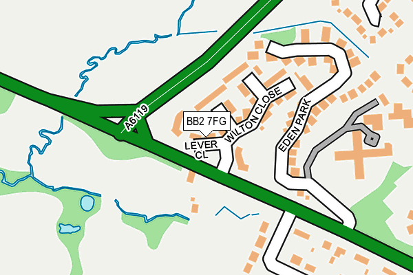 BB2 7FG map - OS OpenMap – Local (Ordnance Survey)