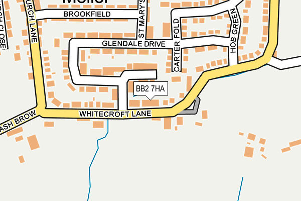 BB2 7HA map - OS OpenMap – Local (Ordnance Survey)