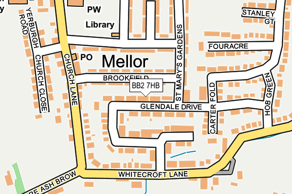 BB2 7HB map - OS OpenMap – Local (Ordnance Survey)