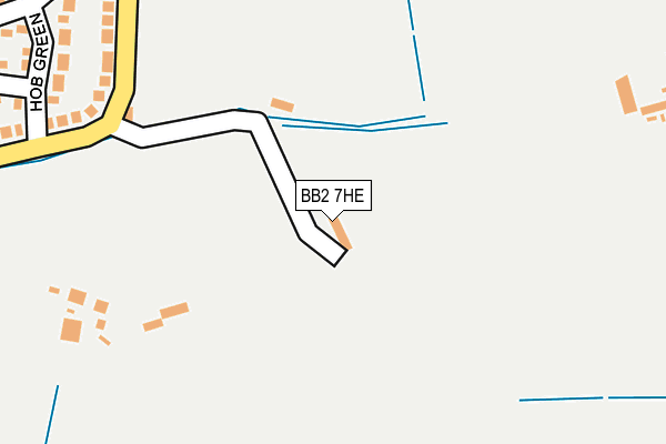 BB2 7HE map - OS OpenMap – Local (Ordnance Survey)