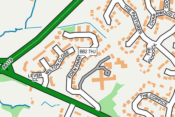 BB2 7HJ map - OS OpenMap – Local (Ordnance Survey)