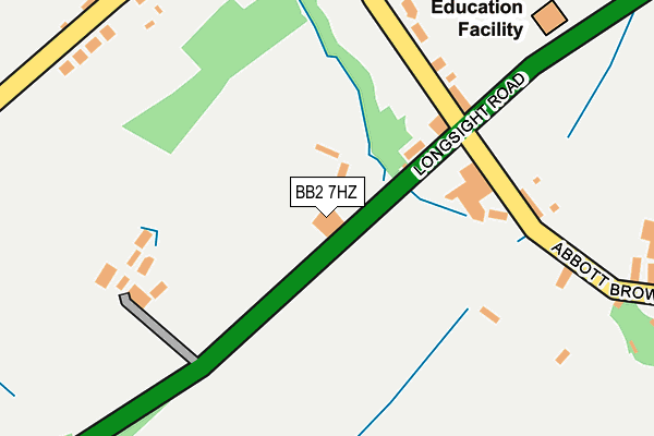 BB2 7HZ map - OS OpenMap – Local (Ordnance Survey)