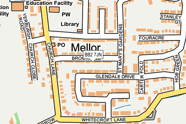 BB2 7JN map - OS OpenMap – Local (Ordnance Survey)