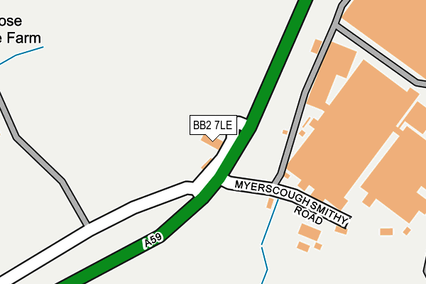 BB2 7LE map - OS OpenMap – Local (Ordnance Survey)