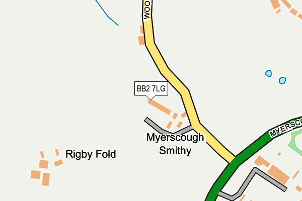 BB2 7LG map - OS OpenMap – Local (Ordnance Survey)