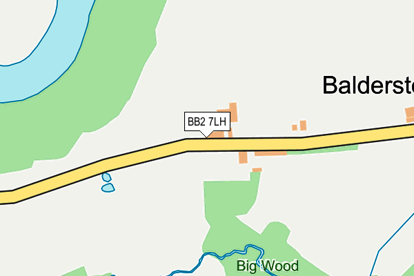 BB2 7LH map - OS OpenMap – Local (Ordnance Survey)