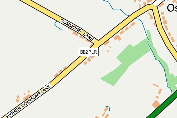 BB2 7LR map - OS OpenMap – Local (Ordnance Survey)