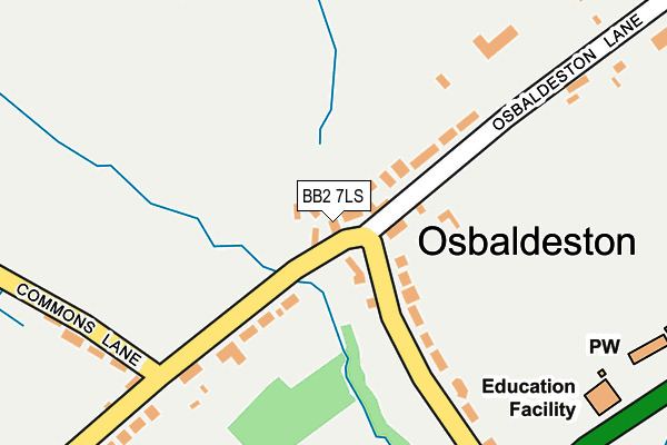 BB2 7LS map - OS OpenMap – Local (Ordnance Survey)