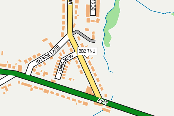 BB2 7NU map - OS OpenMap – Local (Ordnance Survey)