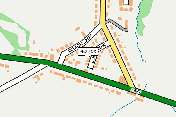 BB2 7NX map - OS OpenMap – Local (Ordnance Survey)