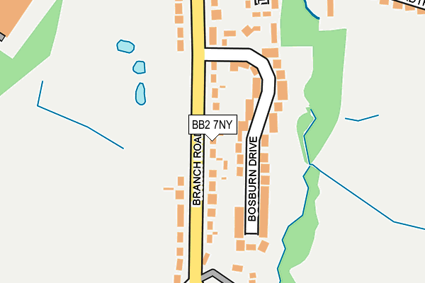 BB2 7NY map - OS OpenMap – Local (Ordnance Survey)