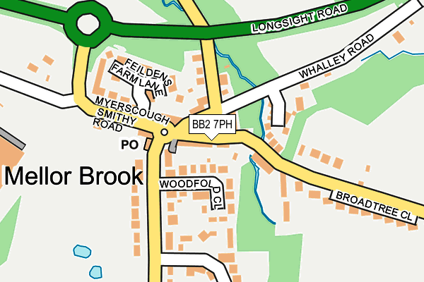 BB2 7PH map - OS OpenMap – Local (Ordnance Survey)
