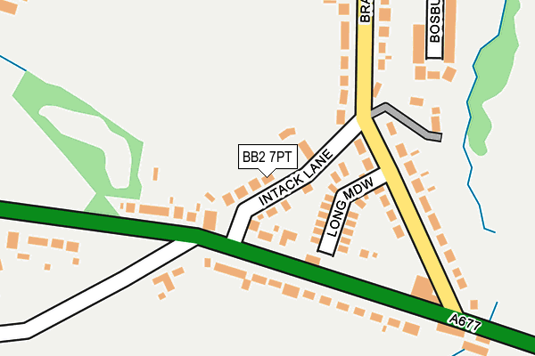 BB2 7PT map - OS OpenMap – Local (Ordnance Survey)