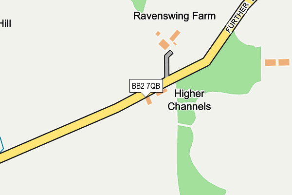 BB2 7QB map - OS OpenMap – Local (Ordnance Survey)