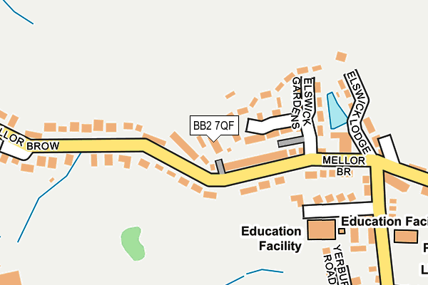 BB2 7QF map - OS OpenMap – Local (Ordnance Survey)