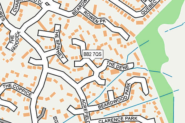 BB2 7QS map - OS OpenMap – Local (Ordnance Survey)