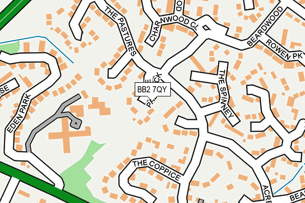 BB2 7QY map - OS OpenMap – Local (Ordnance Survey)