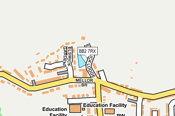 BB2 7RX map - OS OpenMap – Local (Ordnance Survey)