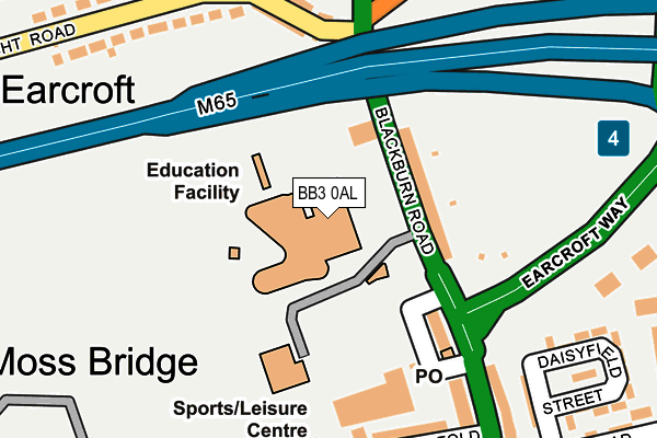 BB3 0AL map - OS OpenMap – Local (Ordnance Survey)