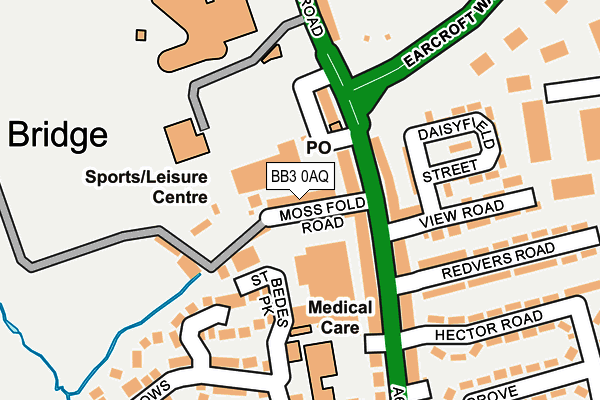 BB3 0AQ map - OS OpenMap – Local (Ordnance Survey)