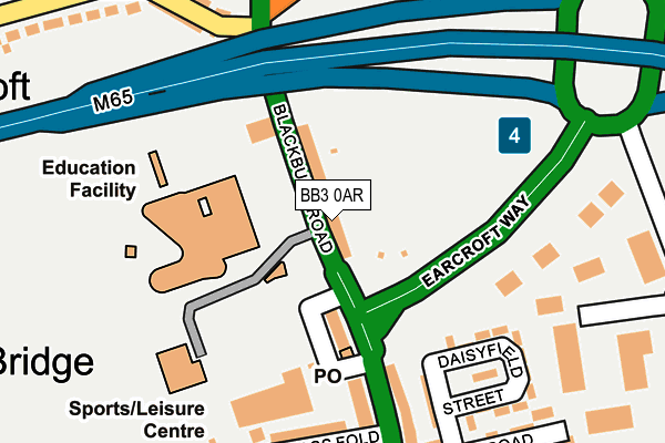 BB3 0AR map - OS OpenMap – Local (Ordnance Survey)