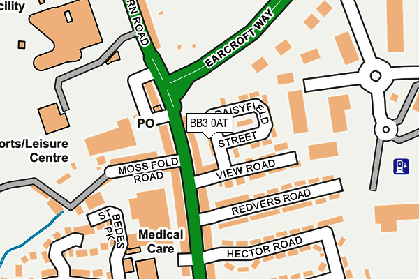 BB3 0AT map - OS OpenMap – Local (Ordnance Survey)