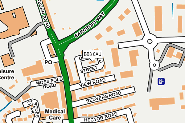 BB3 0AU map - OS OpenMap – Local (Ordnance Survey)