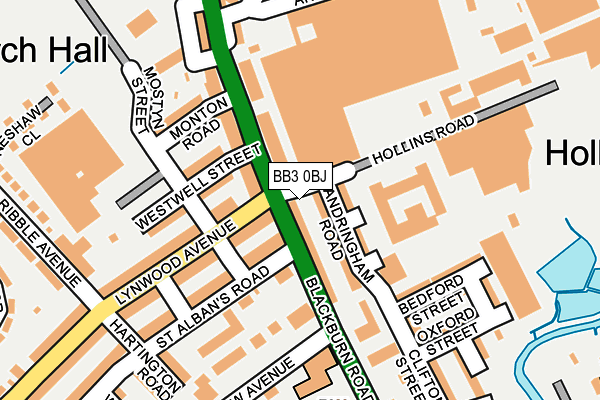 BB3 0BJ map - OS OpenMap – Local (Ordnance Survey)