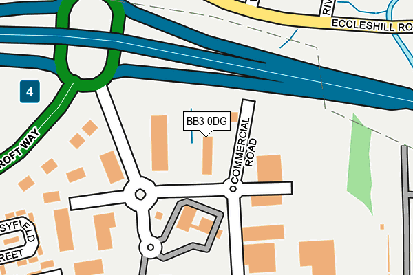 BB3 0DG map - OS OpenMap – Local (Ordnance Survey)