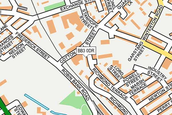 BB3 0DR map - OS OpenMap – Local (Ordnance Survey)