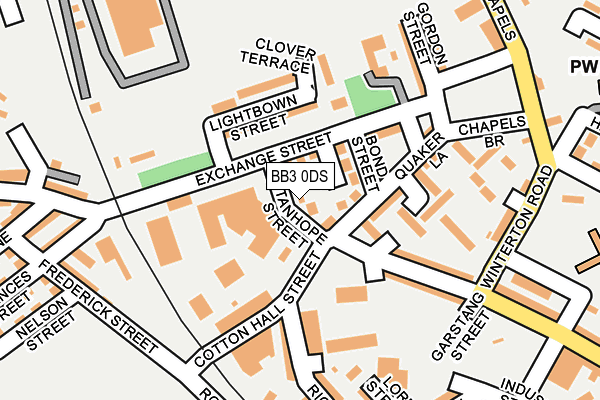 BB3 0DS map - OS OpenMap – Local (Ordnance Survey)