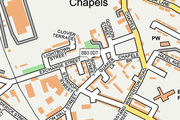 BB3 0DT map - OS OpenMap – Local (Ordnance Survey)