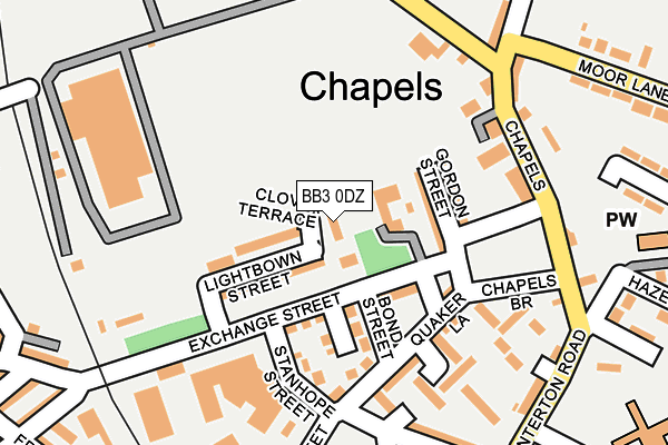 BB3 0DZ map - OS OpenMap – Local (Ordnance Survey)