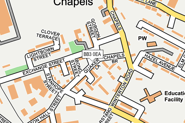 BB3 0EA map - OS OpenMap – Local (Ordnance Survey)