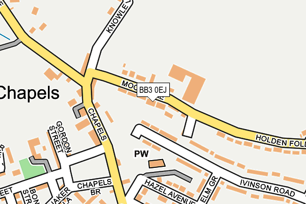 BB3 0EJ map - OS OpenMap – Local (Ordnance Survey)