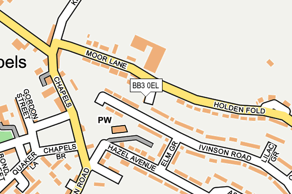 BB3 0EL map - OS OpenMap – Local (Ordnance Survey)