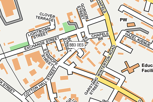 BB3 0ES map - OS OpenMap – Local (Ordnance Survey)