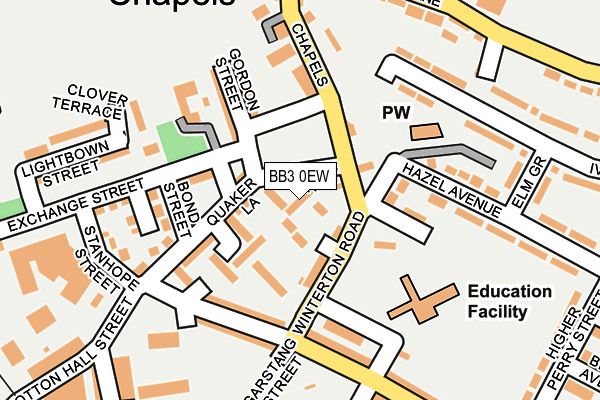 BB3 0EW map - OS OpenMap – Local (Ordnance Survey)