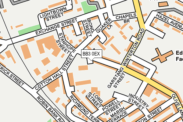 BB3 0EX map - OS OpenMap – Local (Ordnance Survey)