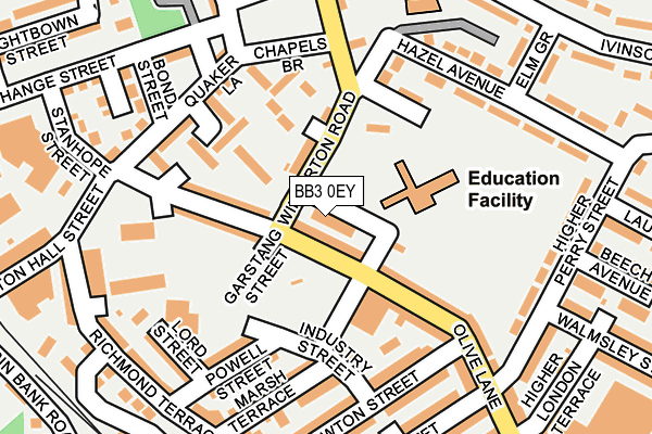 BB3 0EY map - OS OpenMap – Local (Ordnance Survey)