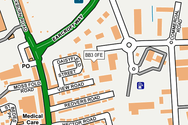 BB3 0FE map - OS OpenMap – Local (Ordnance Survey)