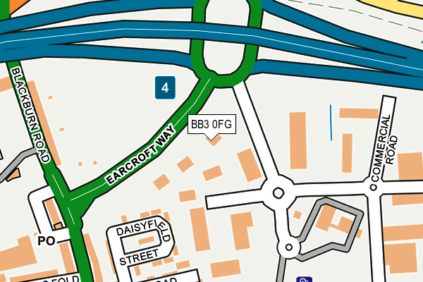 BB3 0FG map - OS OpenMap – Local (Ordnance Survey)