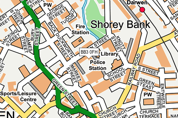 BB3 0FH map - OS OpenMap – Local (Ordnance Survey)