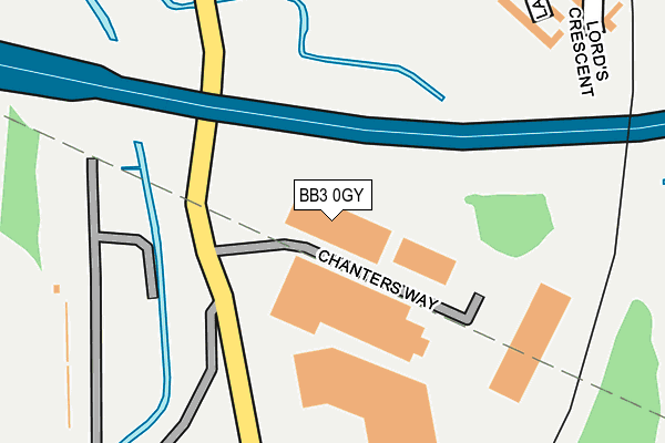 BB3 0GY map - OS OpenMap – Local (Ordnance Survey)