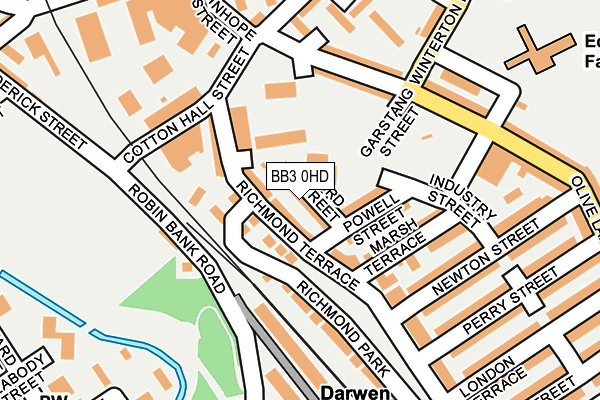 BB3 0HD map - OS OpenMap – Local (Ordnance Survey)