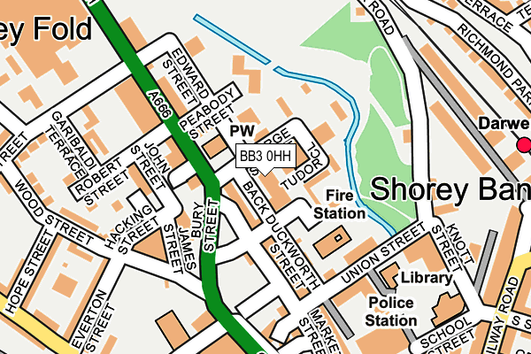 BB3 0HH map - OS OpenMap – Local (Ordnance Survey)
