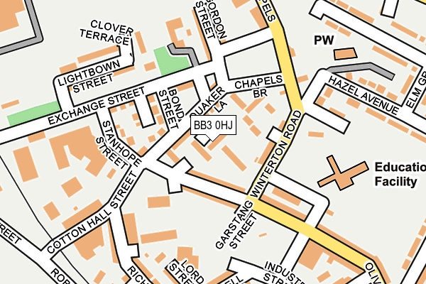 BB3 0HJ map - OS OpenMap – Local (Ordnance Survey)