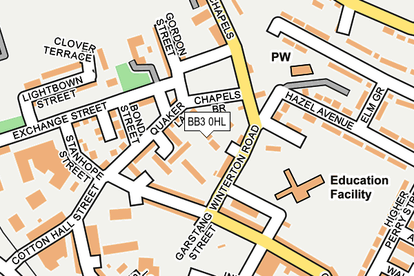 BB3 0HL map - OS OpenMap – Local (Ordnance Survey)