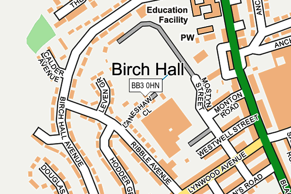BB3 0HN map - OS OpenMap – Local (Ordnance Survey)