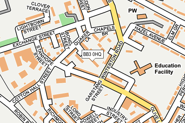 BB3 0HQ map - OS OpenMap – Local (Ordnance Survey)